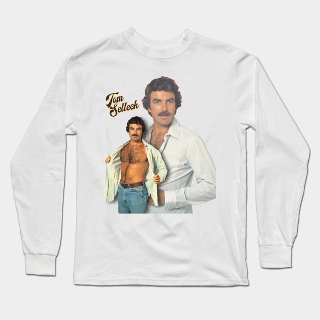 Tom Selleck is the Daddy Long Sleeve T-Shirt by darklordpug